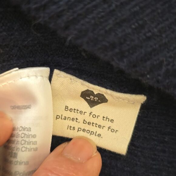 Madewell Cameron Ribbed Cardigan Sweater in Coziest Yarn- Navy Small small - Picture 10 of 10